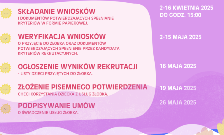 Regulamin rekrutacji do Przedszkola Gminnego w Siennicy Różanej