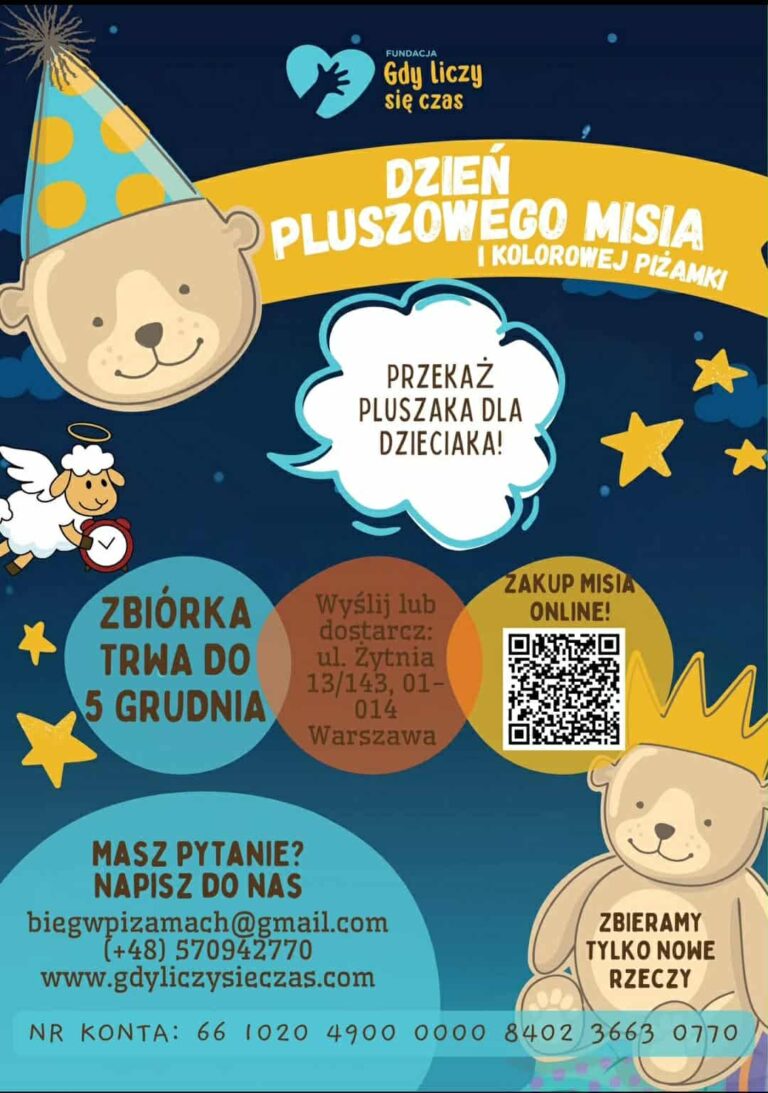 Dzień pluszowego misia i kolorowej piżamki