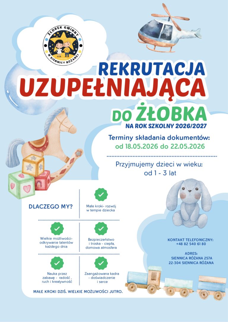 Rekrutacja uzuepłniająca do żłobka